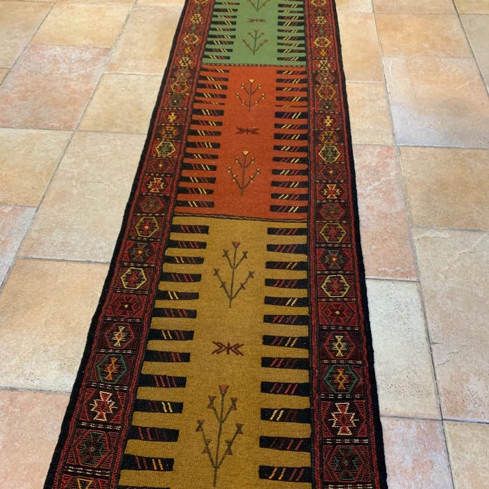 Handmade Brand New Kilim Wool Runner 12.2 X 2 ft (392 X 62 cm)