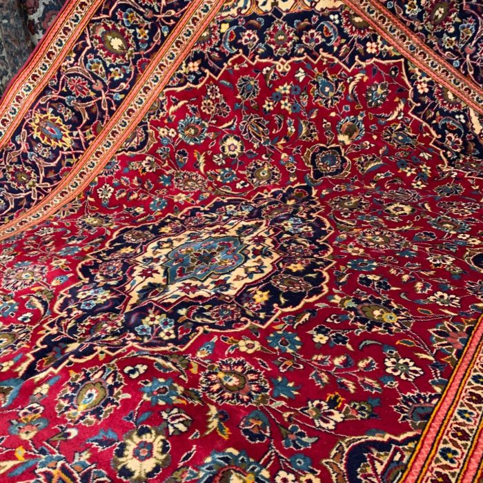 Handmade Kashan Persian Rug Size:11.6 X 7.6 ft (355 X 232 cm)