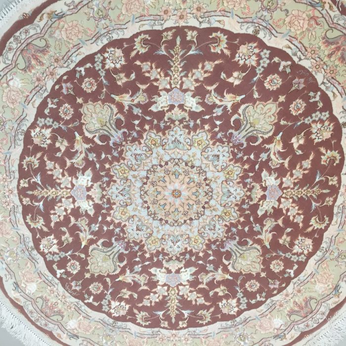 Wool & Silk Persian Round Rugs 5 X 5 ft (150 X 150 cm)