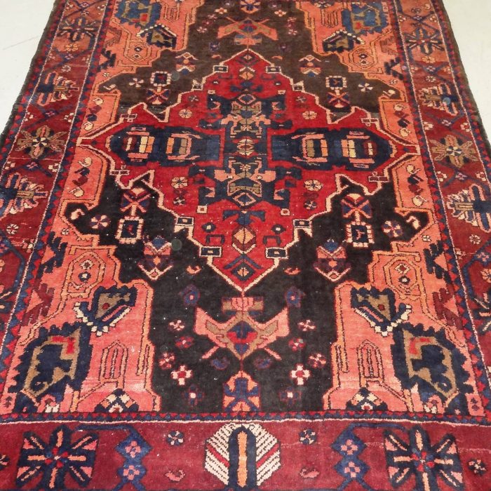 Handmade Vintage Wool Persian Rug 7.2 X 5.4 ft (218 X 163 cm)