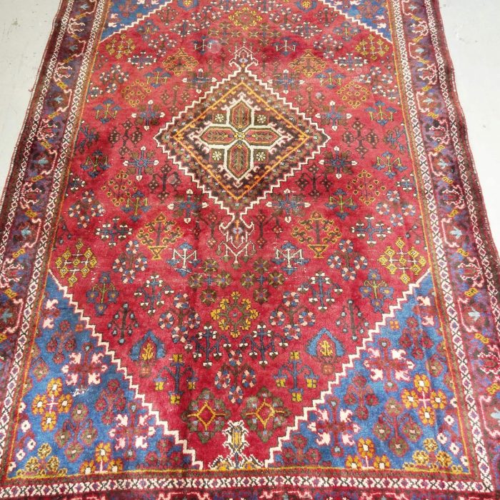Handmade Wool Vintage Persian Rug,Size: 6.10 X 4.7 ft (208 X 140 cm)