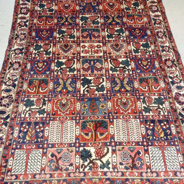 Handmade Vintage Wool Persian Rug 7.4 X 4.7 ft (224 X 140 cm)