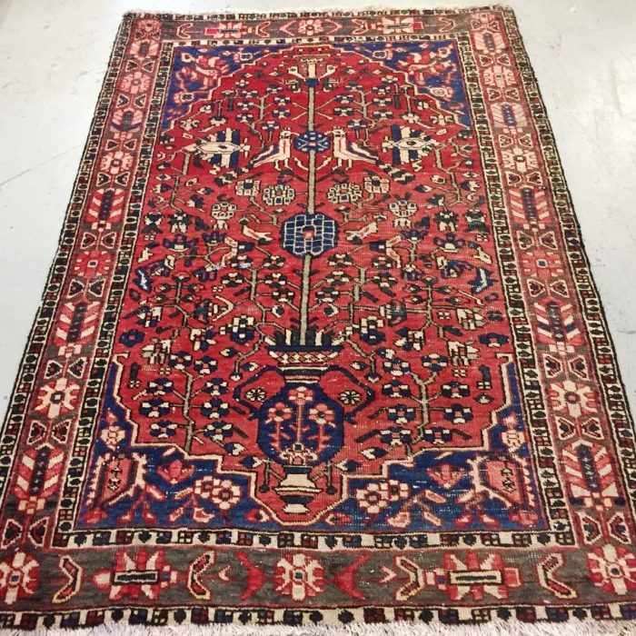 Vintage Wool Handmade Persian Rug Size:7 X 4.8 ft (213 X 142 cm)