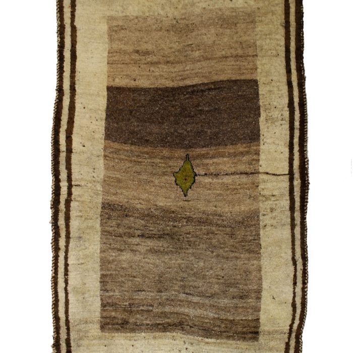 Handmade Wool Vintage Gabbeh Persian Rug 5.8 X 3.5 ft (173X 104 cm)