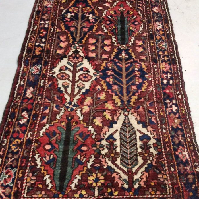 Handmade Vintage Wool Persian Runner9 X 3.9 ft (274 X 114 cm)