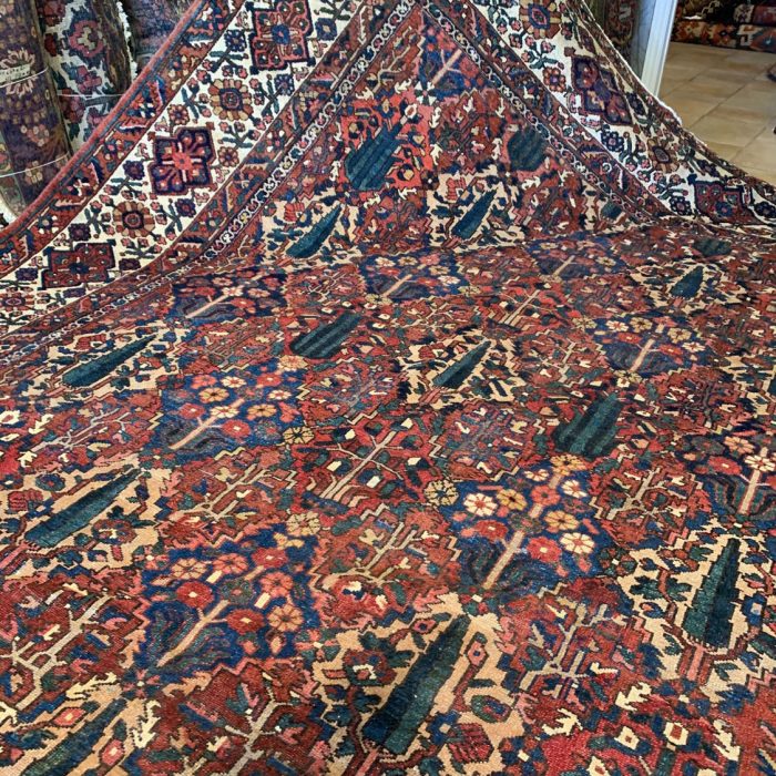 Vintage Wool Handmade Bakhtiari Persian Rug 13.2 X 10.9 ft (400 X 330 cm)