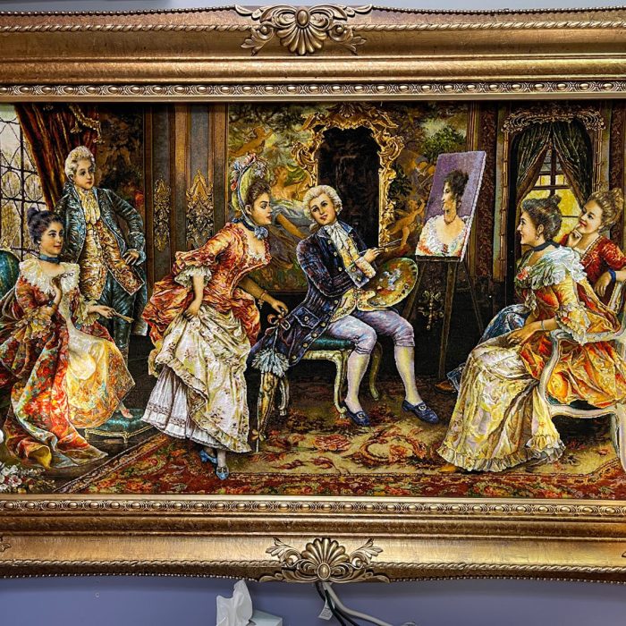 Handmade Wool & Silk Tabriz Pictorial Rug5.8 x 3.9 ft ( 177 x 119 cm)