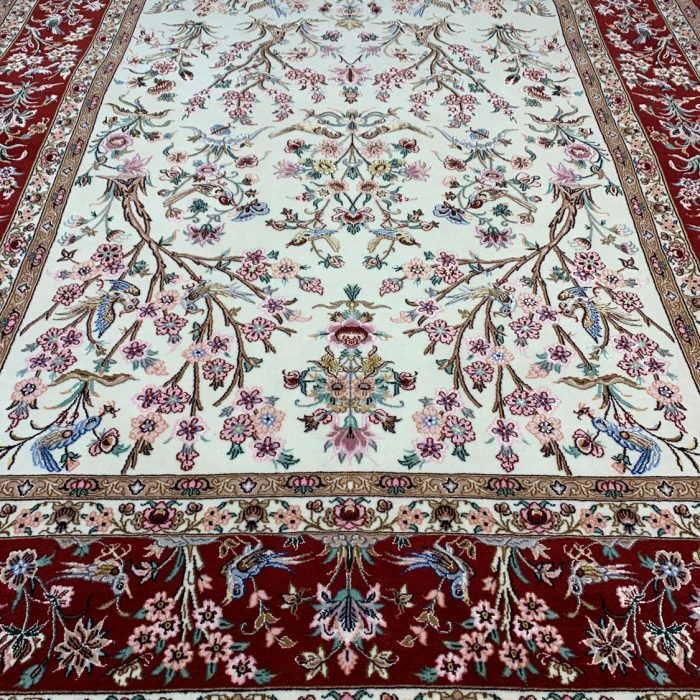 Wool & Silk Persian Rug  7.8 x 5.2 ft (233 X 156 cm)