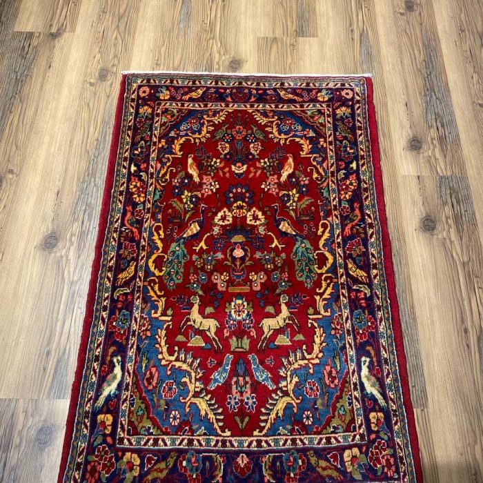 Persian Handmade Wool Rug Size: 3.9 X 2.5 ft (114 X 73 cm)