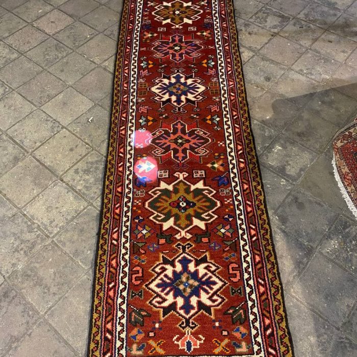 Persian Wool Handmade Runner, Size: 9.6 X 2.6 ft (290 X 76 cm)