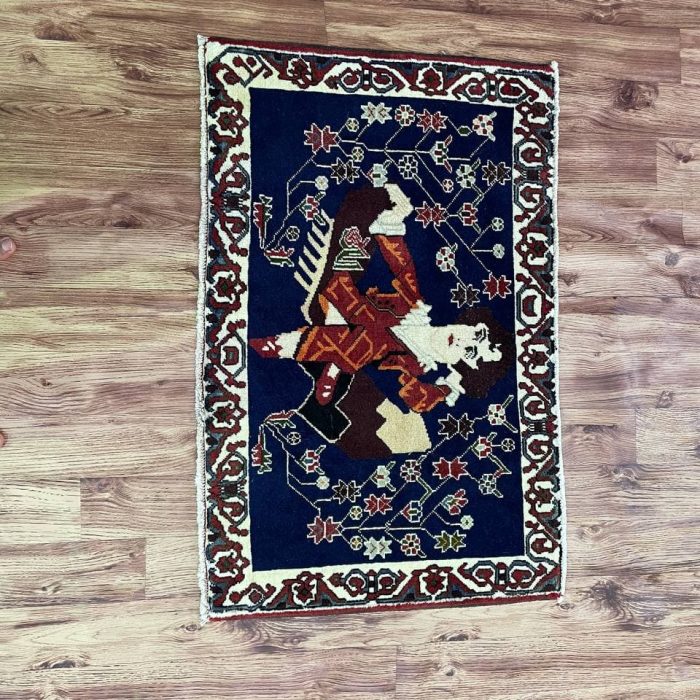 Persian Handmade Wool Rug   2.1 X 3.3 ft (63 X 98 cm)