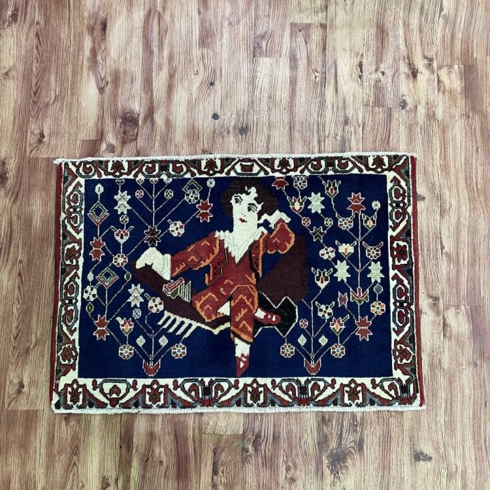 Persian Handmade Wool Rug   2.2 X 3.1 ft (65 X 95 cm)