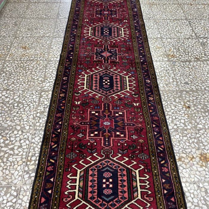 Persian Handmade Wool Runner  10 X 2.3 ft (303 X 70 cm)