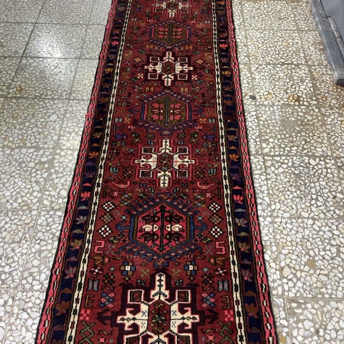 Persian Handmade Wool Runner, Size: 9.3 X 2.5 ft (283 X 73 cm)