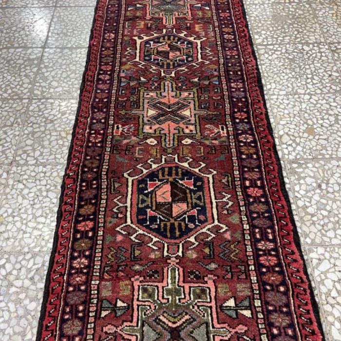 Persian Handmade Wool Runner  12.9 X 2.3 ft (388 X 70 cm)