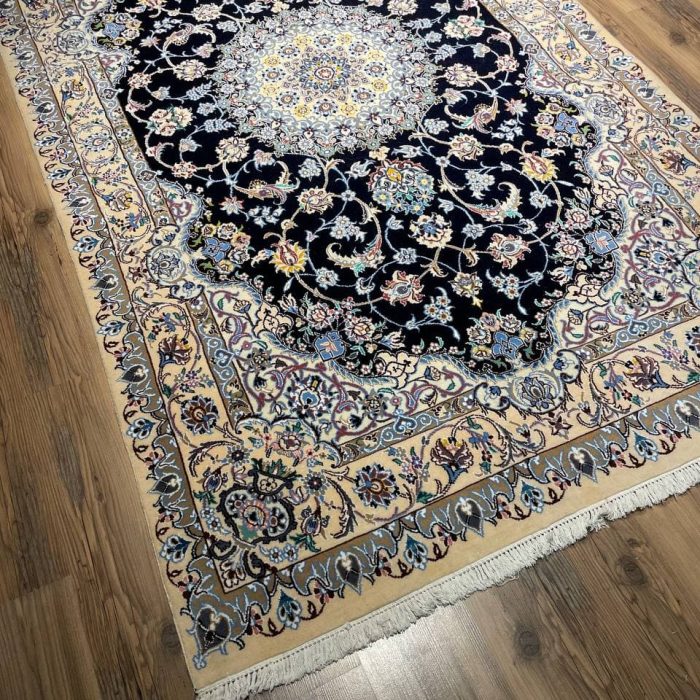 Persian Nain Wool& Silk Rug Size: 8.2 X 4.11 ft (248 X 150 cm)