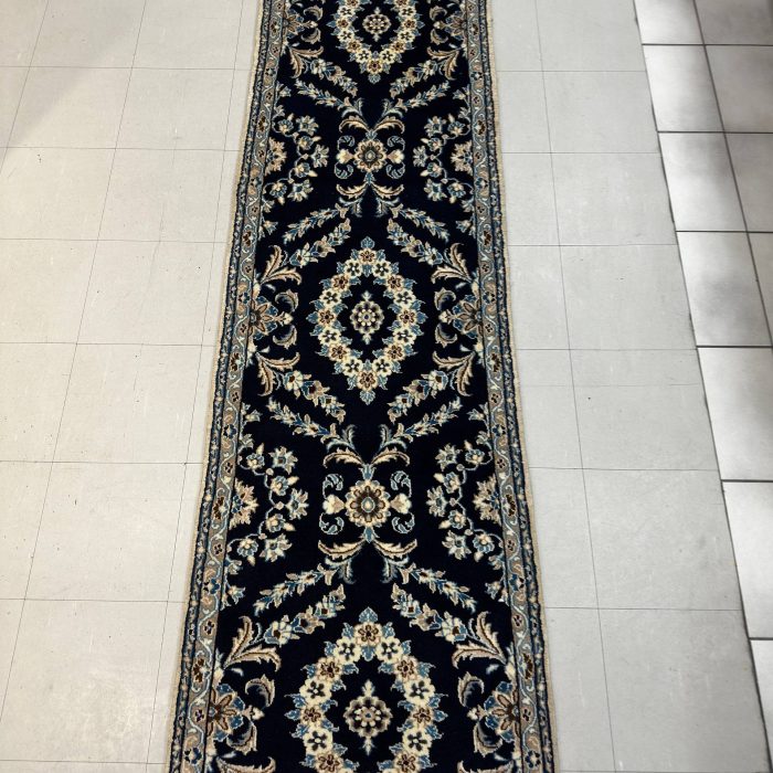 Persian Kerman Wool Handmade Runner Size: 9.10 x 2.6 ft (300 x 76 cm)