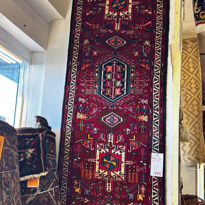 Persian Handmade Wool Runner Size: 9.11 X 2.3 ft (302 X 69 cm)